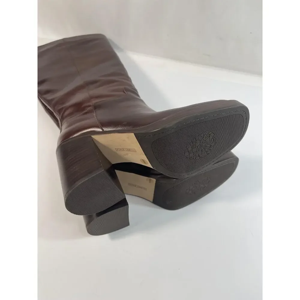 Vince Camuto Boots Womens Size 8.5M Rich Mahogany VC-GIBI2 Knee High Block Heel - Picture 6 of 15